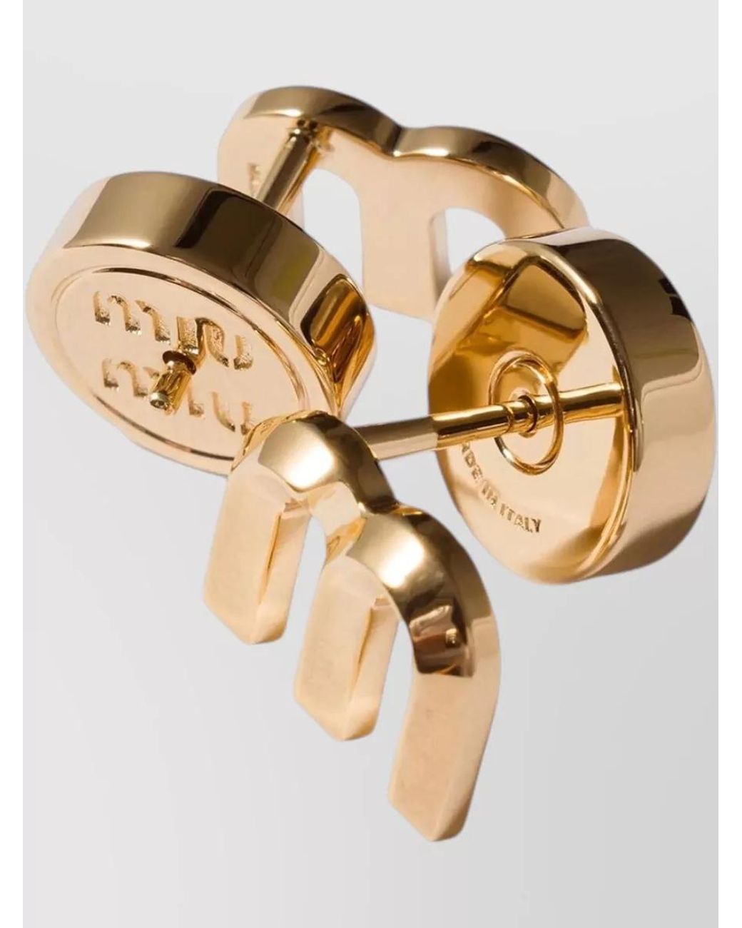 Miu Miu Metallic Metal Earrings