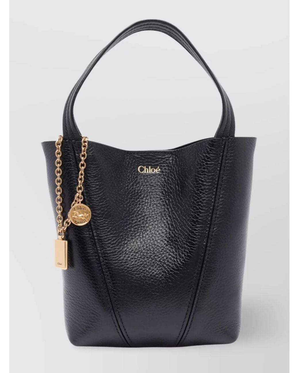 Chloé Black Spin Leather Shoulder Bag