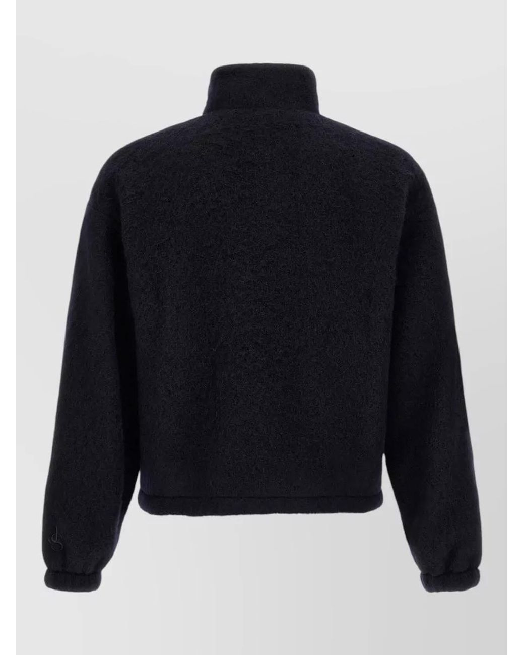 Jil Sander Blue Wool Blend Zip Sweatshirt Jacket for men