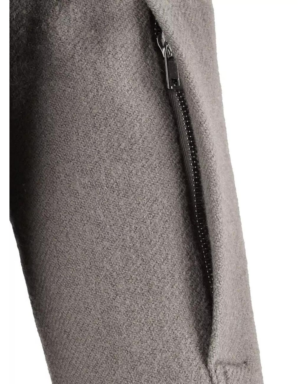 Rick Owens Gray Wool Single Breasted Coat for men