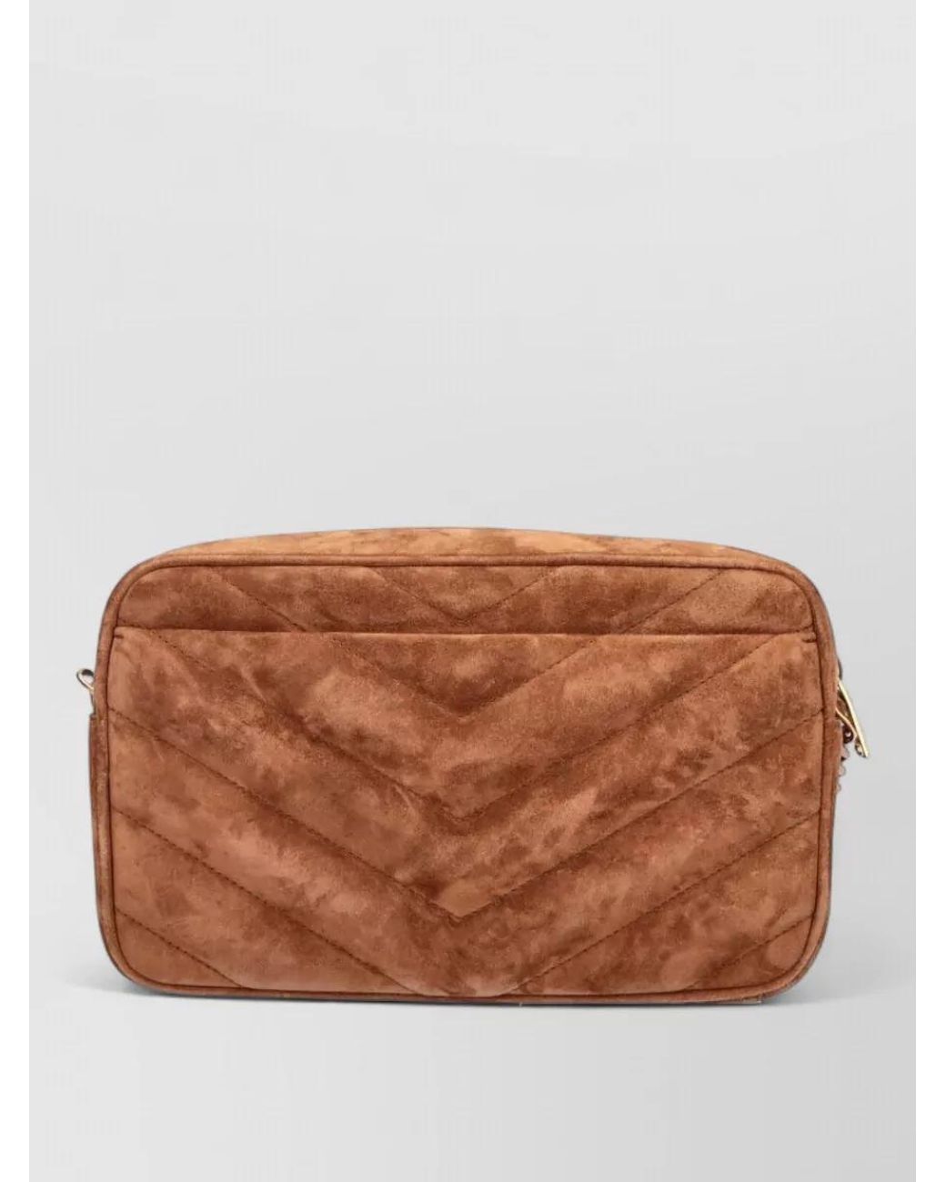 Saint Laurent Brown Loulou Suede Cross-Body Bag