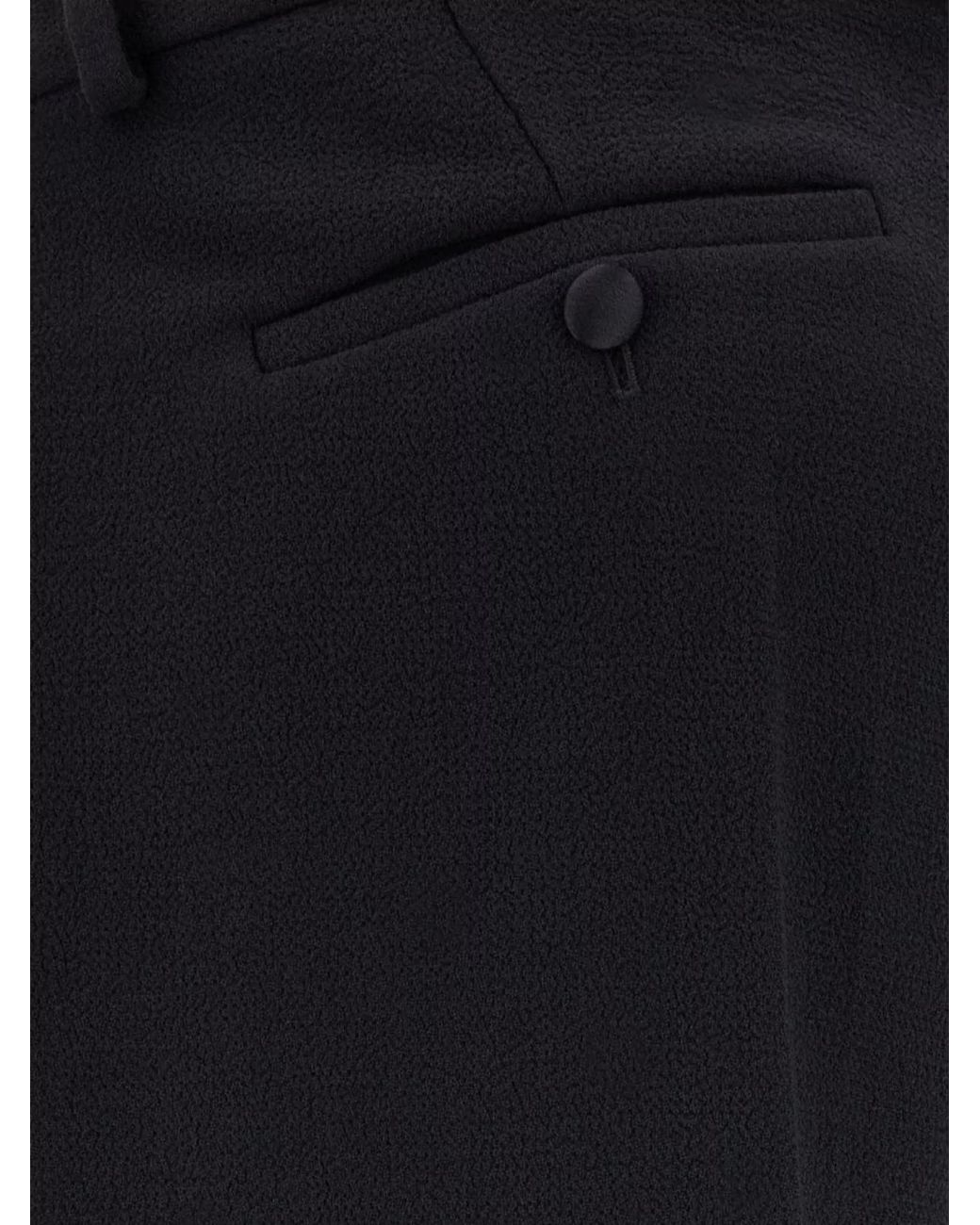 Balmain Blue Virgin Wool Tapered Trousers