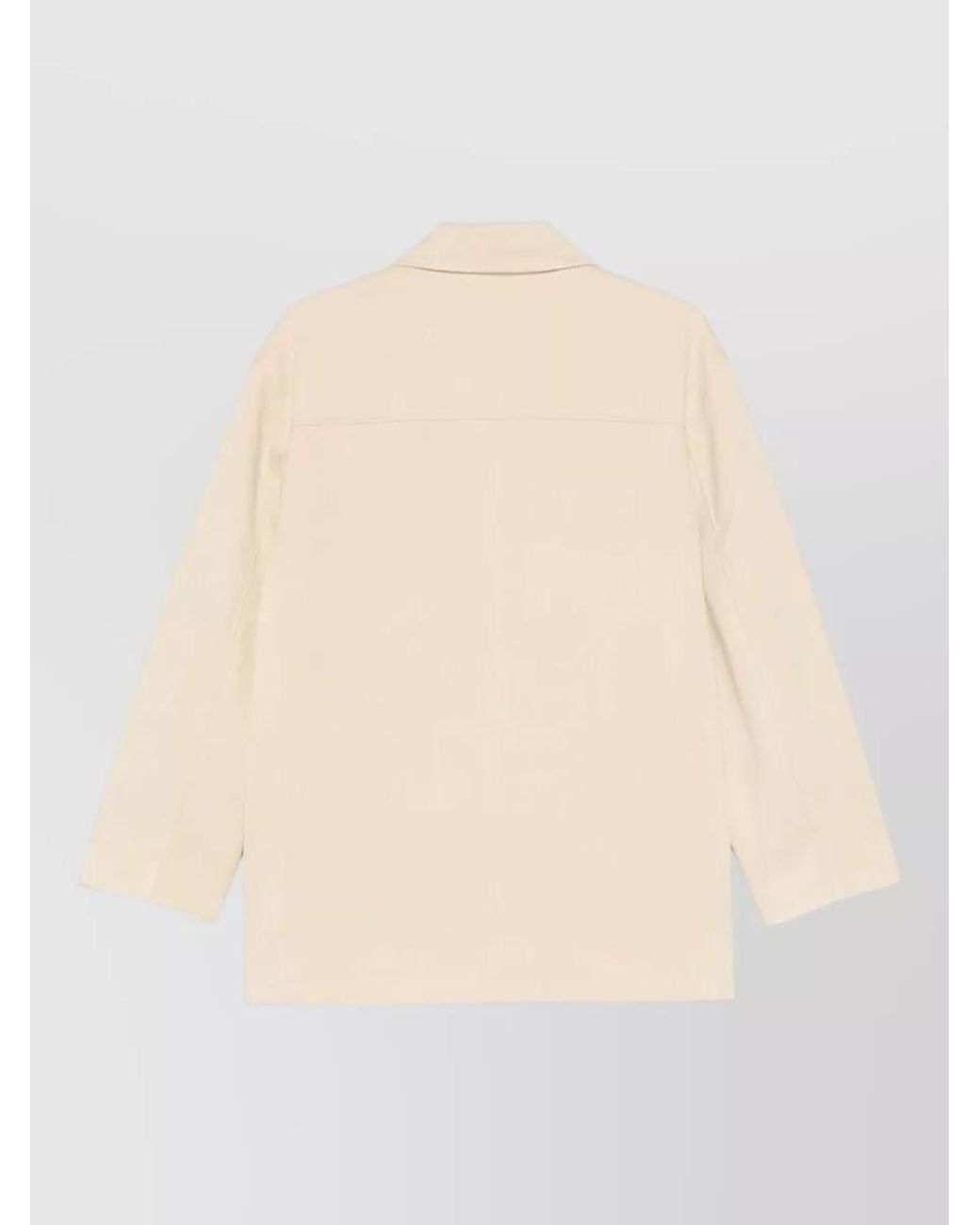DUNST Natural Single Breasted Vegan Leather Coat