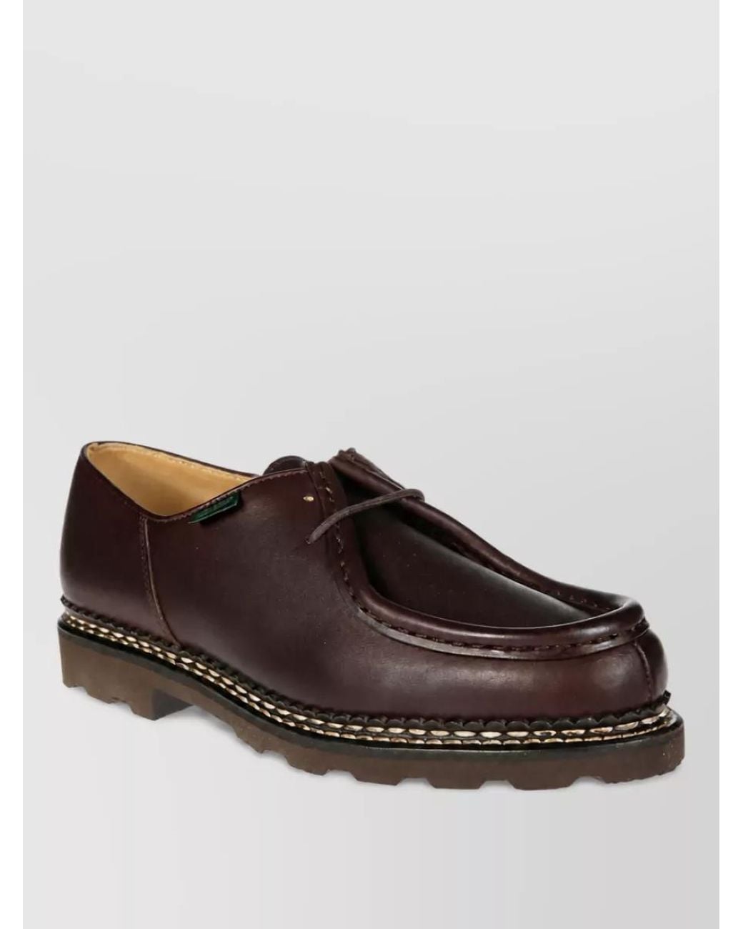 Paraboot Brown Leather Derby Shoes for men