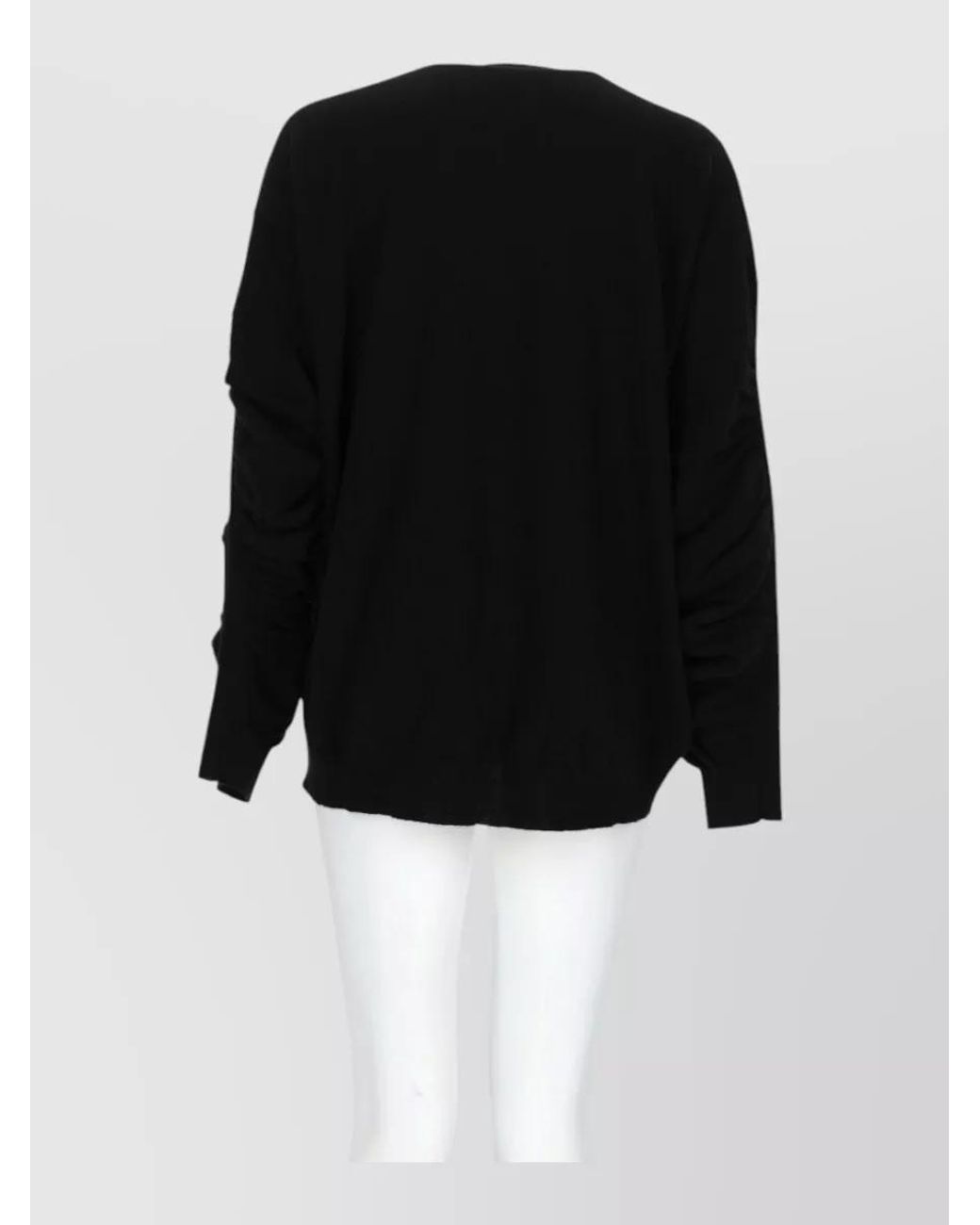 Nude Black Wool Crew Neck Sweatshirt