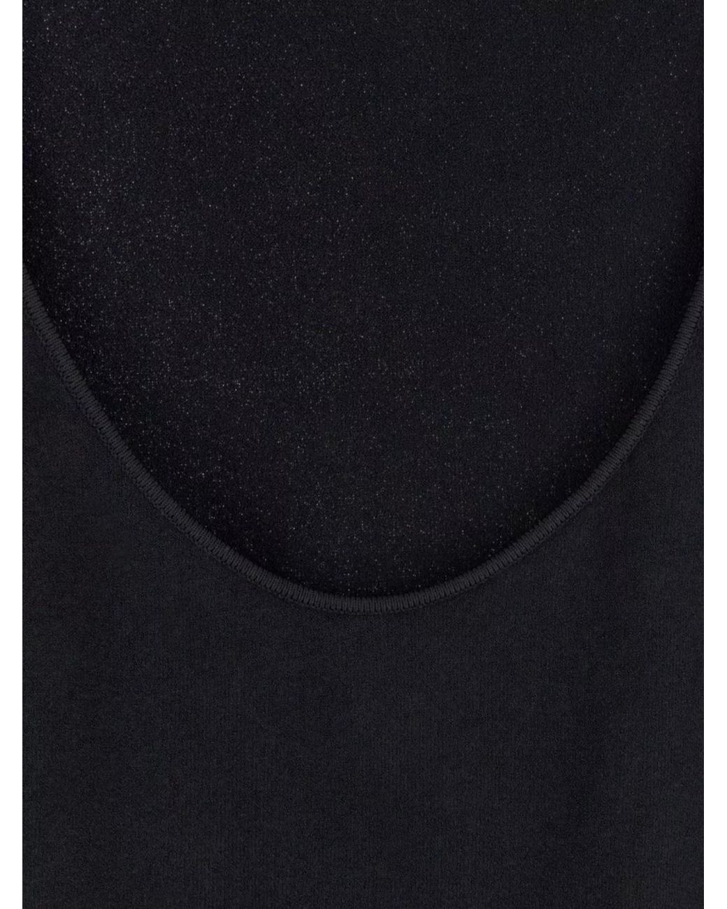 DSquared² Black Ribbed Cutout Mini Dress