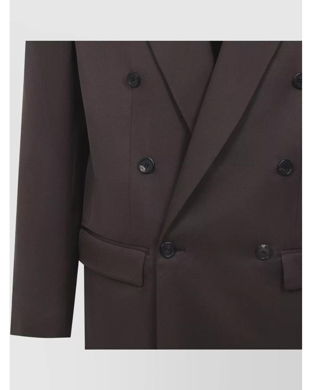 Saint Laurent Black Silk Satin Double-Breasted Blazer for men