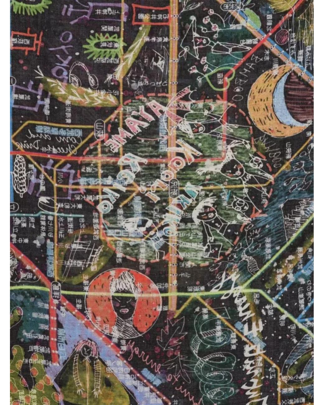 Faliero Sarti Multicolor Cashmere-Blend Printed Scarf