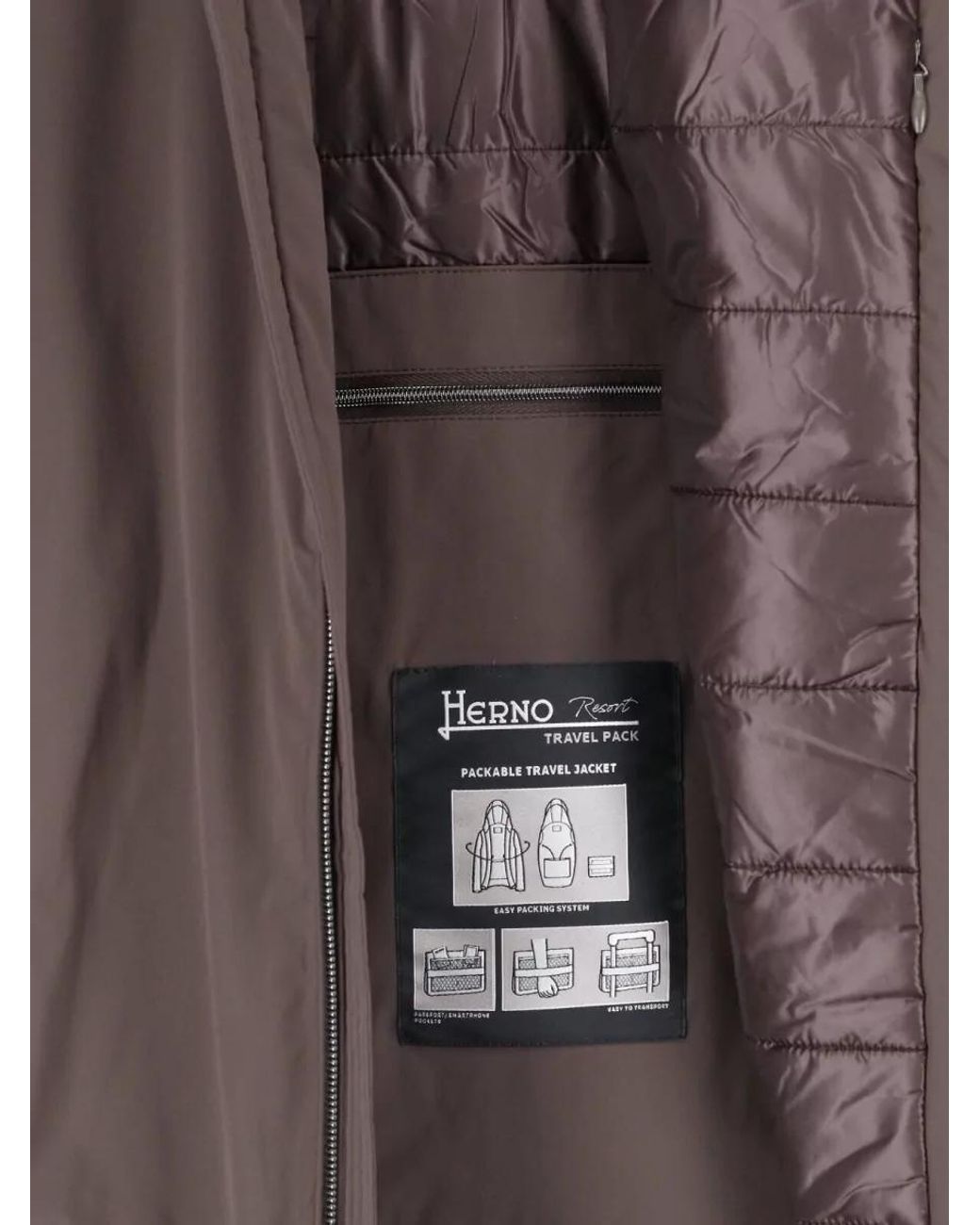 Herno Gray Raincoat for men