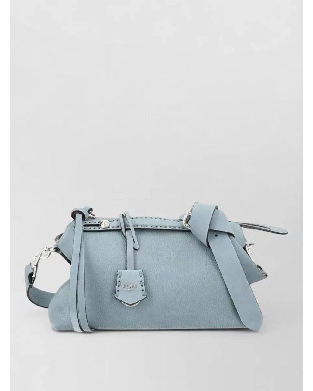 Fendi Blue By The Way Leather Shoulder Bag