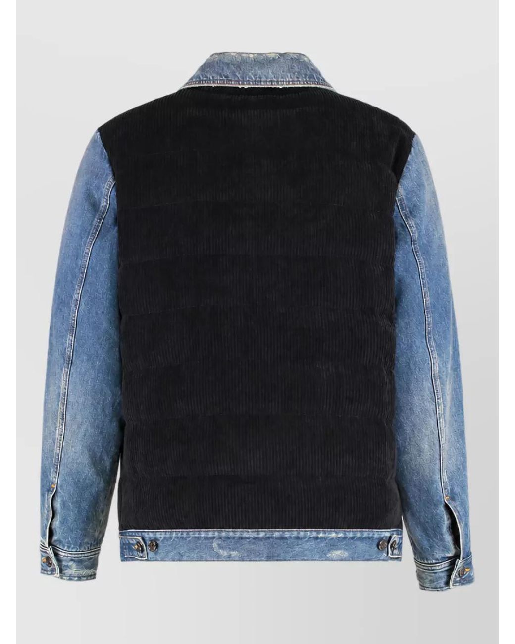Dolce & Gabbana Blue Denim Padded Jacket for men