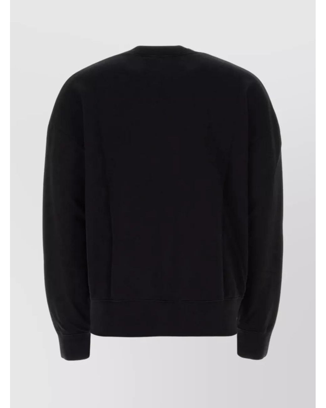 Palm Angels Blue Cotton Oversized Logo-Print Crew-Neck Sweatshirt for men