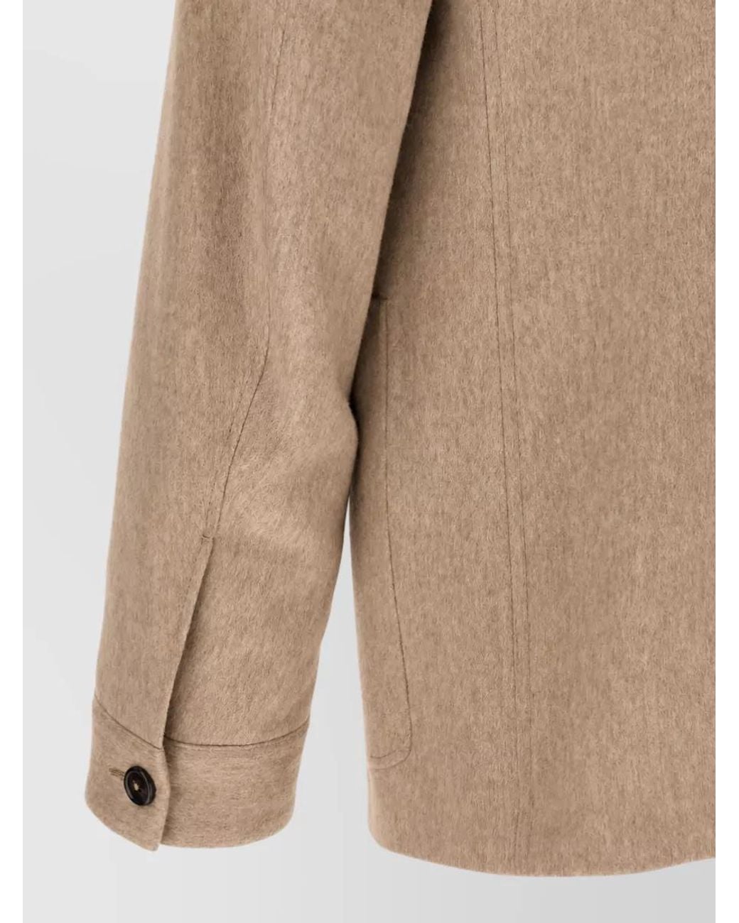 Zegna Natural Cashmere Single-Breasted Coat for men