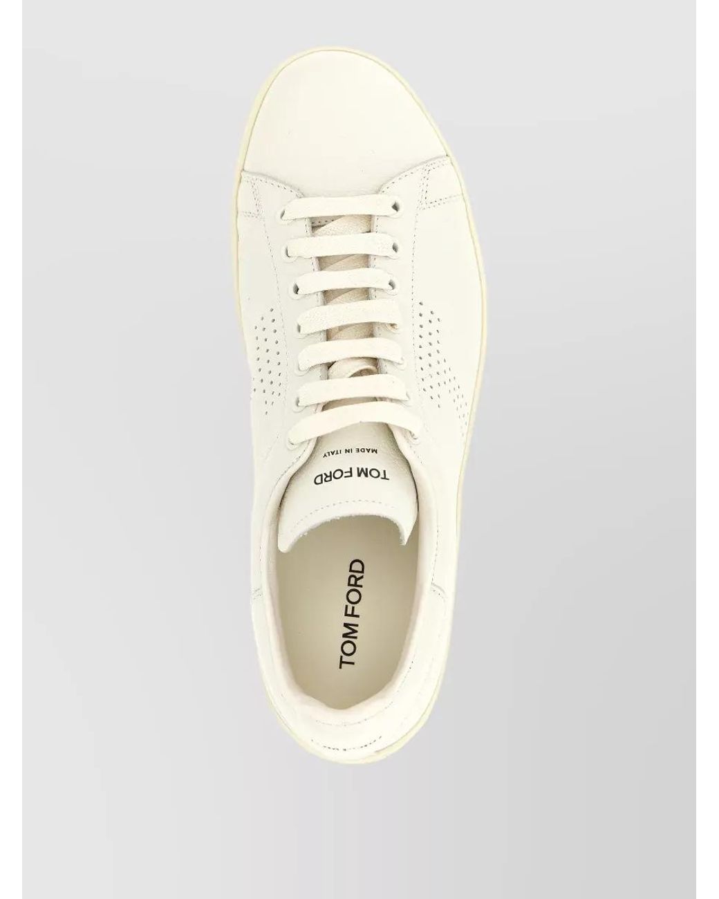 Tom Ford Natural Leather Low-Top Sneakers for men