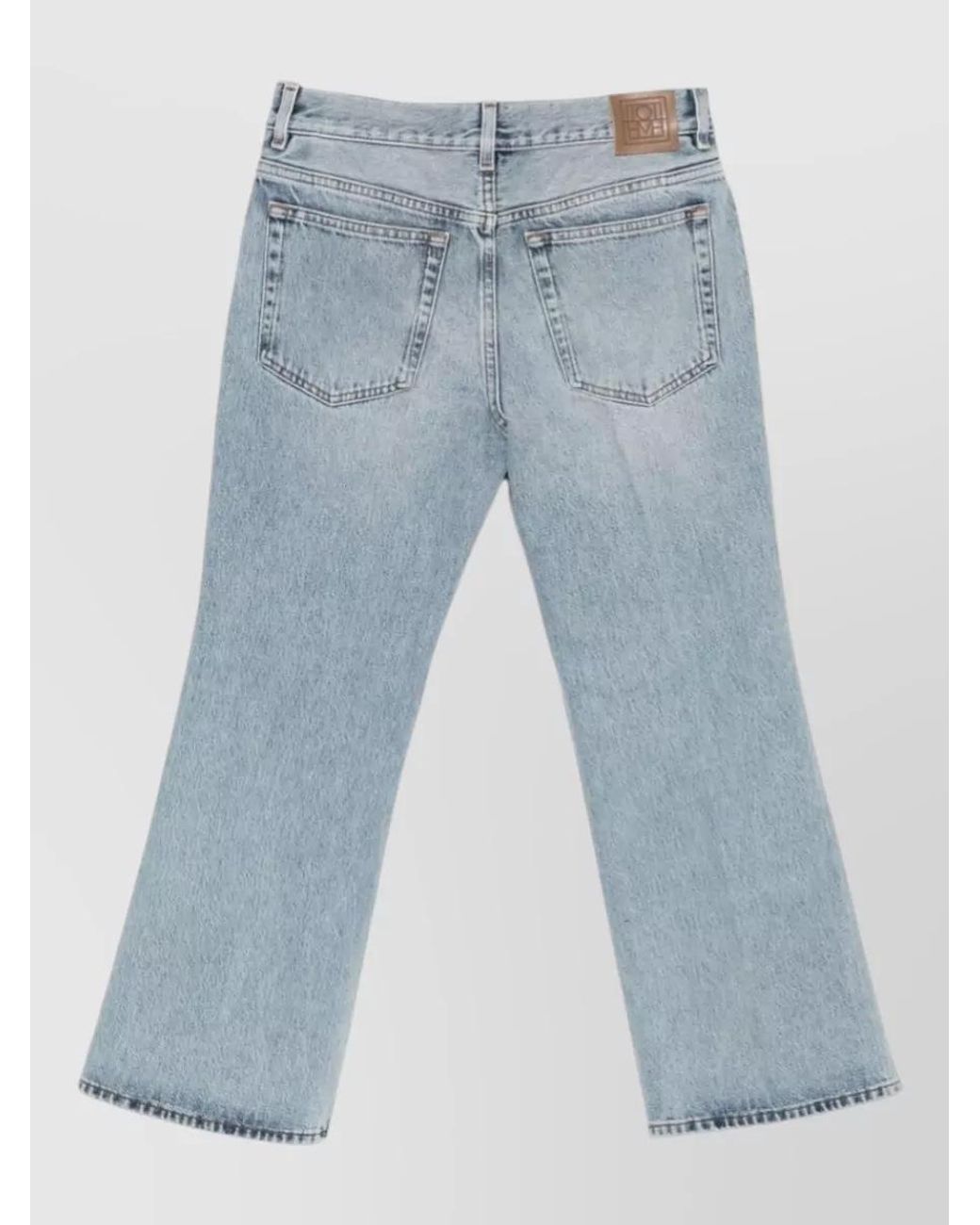 Totême Blue Denim Flared Trousers