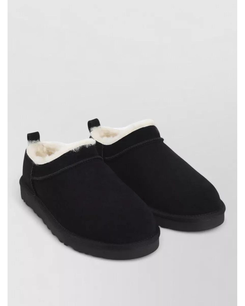 Ugg Black Suede Leather Classic Micro Slippers for men