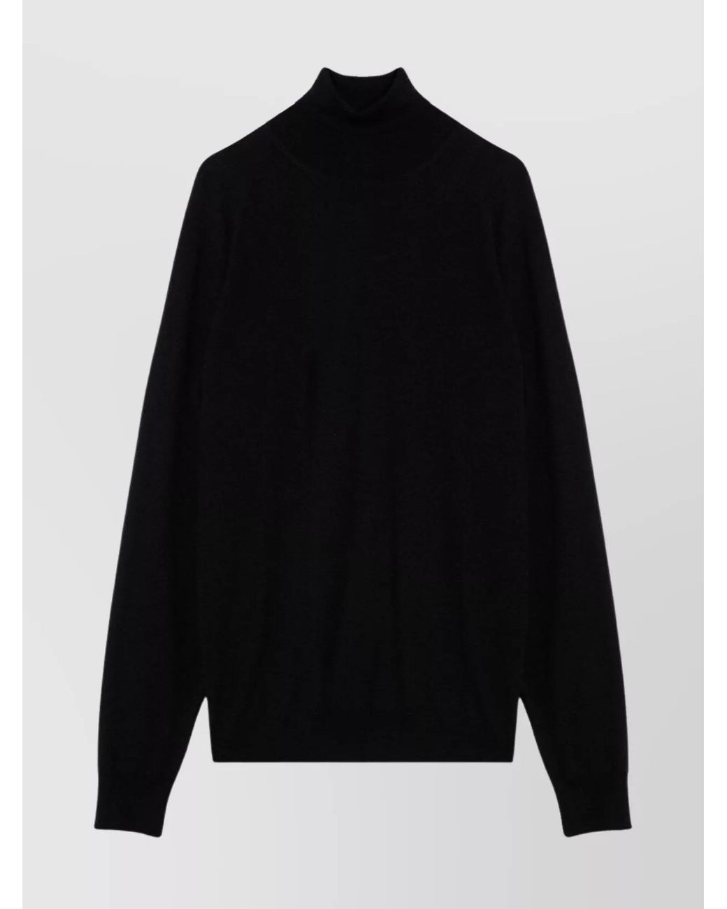 Drumohr Black Turtleneck Wool Sweater Long Sleeves for men