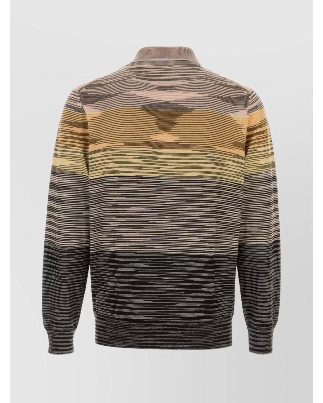 Missoni Gray Wool Polo Shirt for men
