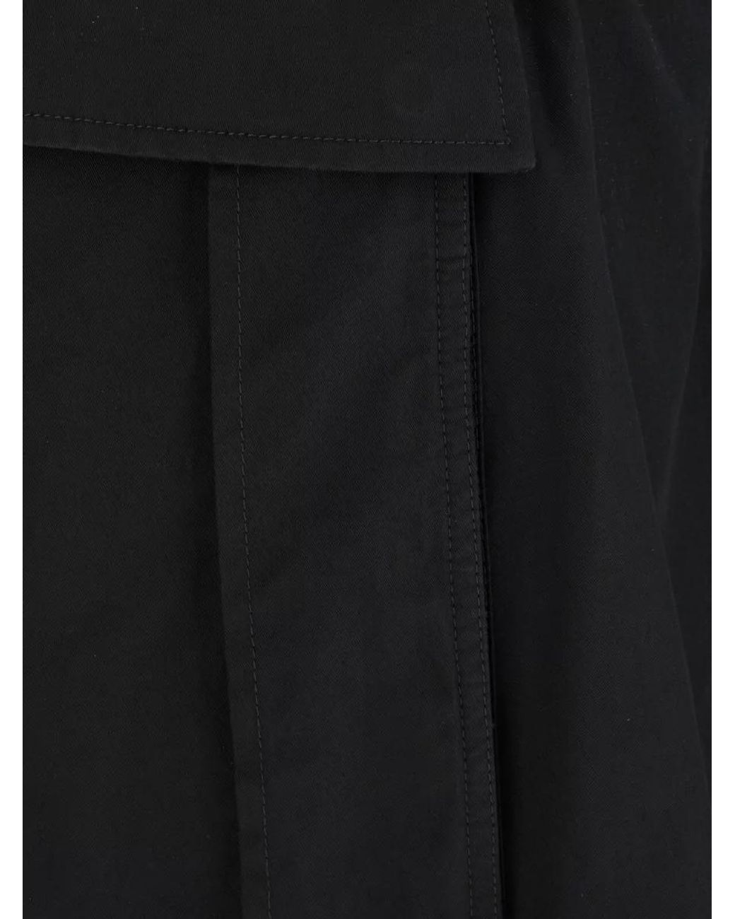McQueen Black Cotton Bermuda Shorts