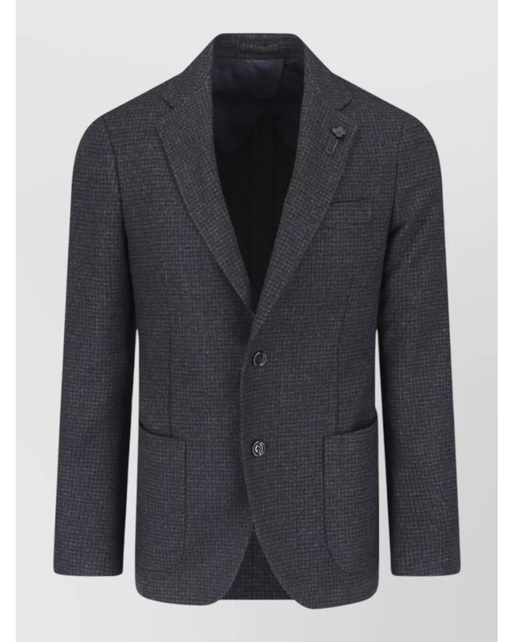 Lardini Blue Cotton Single-Breasted Suit Jacket for men