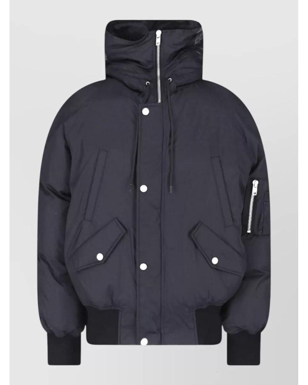 MM6 by Maison Margiela Blue Hooded Puffer Jacket for men