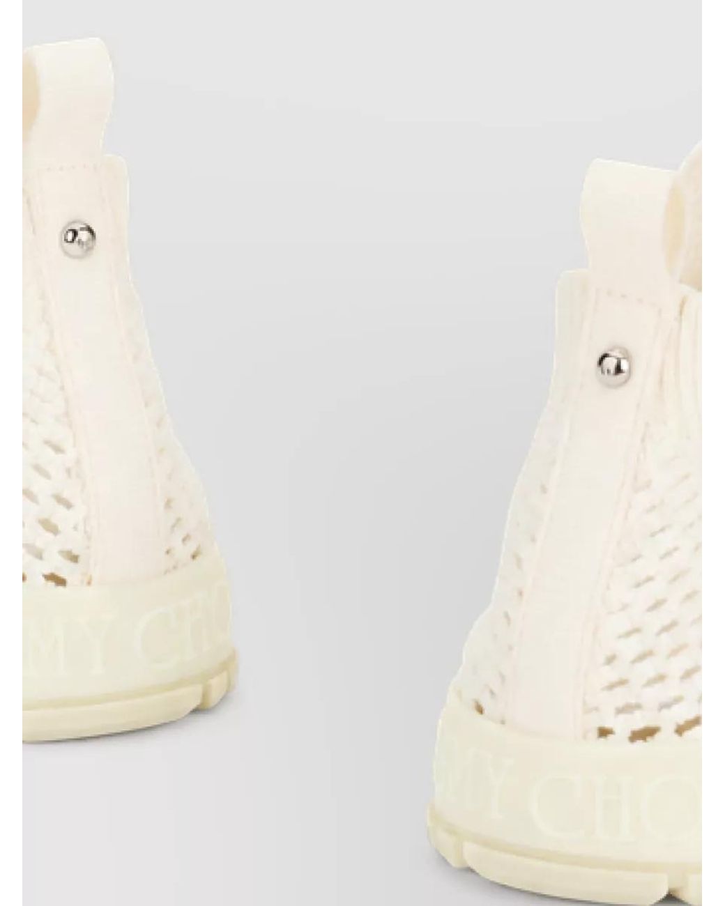 Jimmy Choo Natural Knitted Low-Top Sneakers