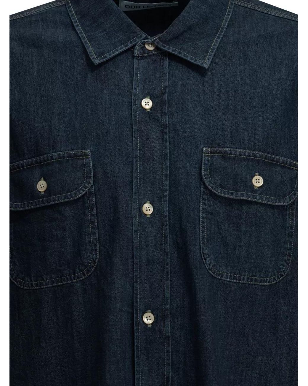Our Legacy Blue Denim Casual Shirt for men