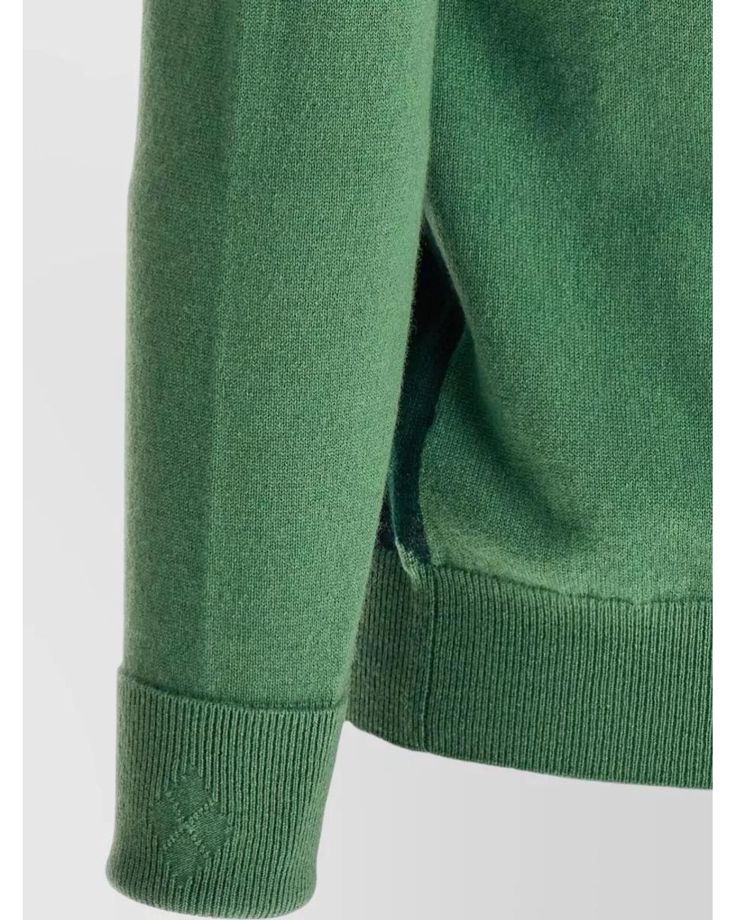 Ballantyne Green Cashmere V-Neck Diamond-Intarsia Jumper for men