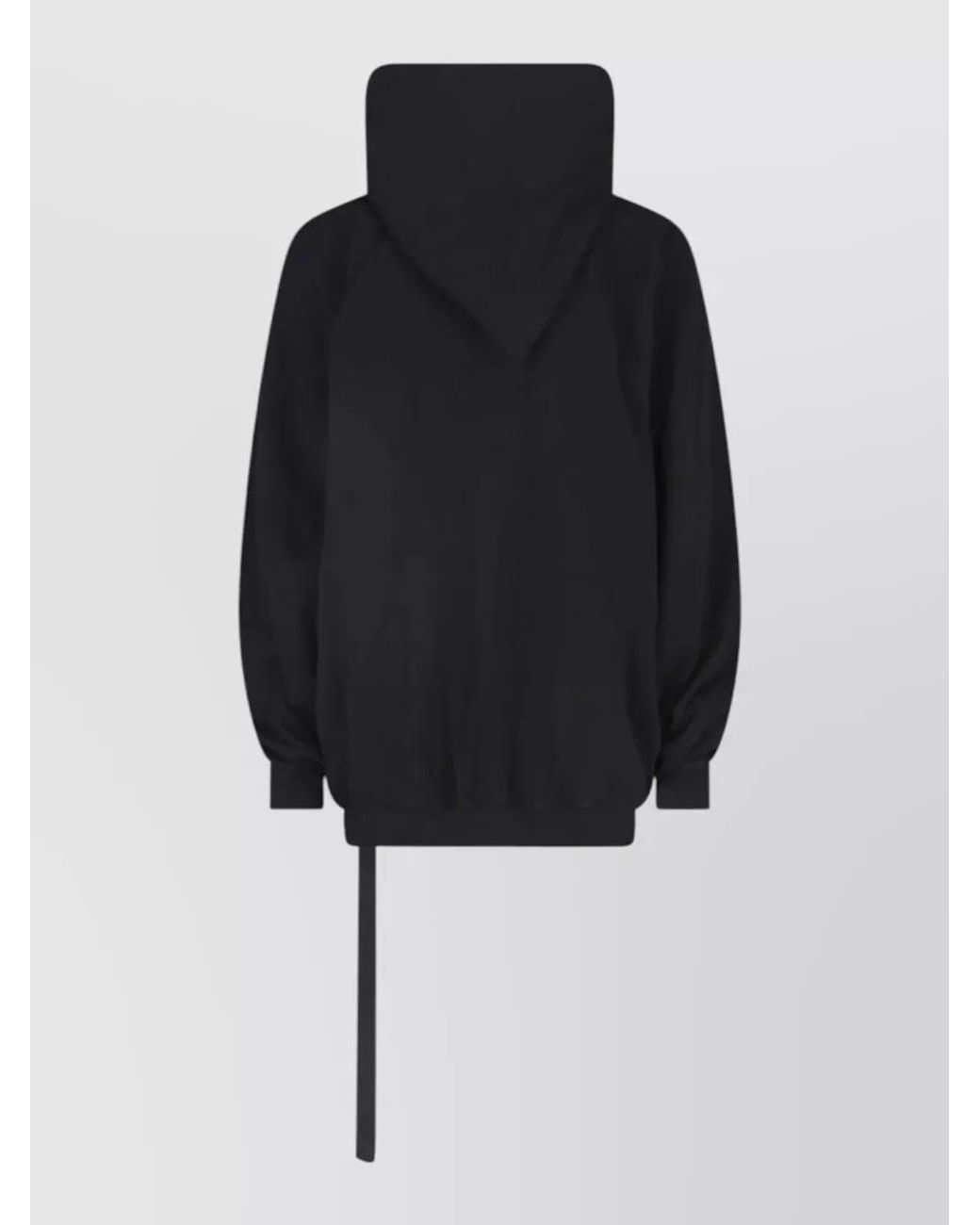 Rick Owens Blue Oversized Asymmetric Zip Hooded Jacket for men