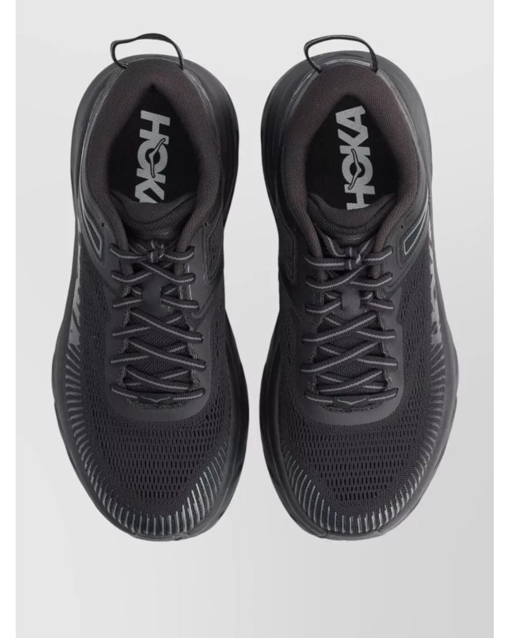Hoka One One Black Textile Low-Top Sneakers