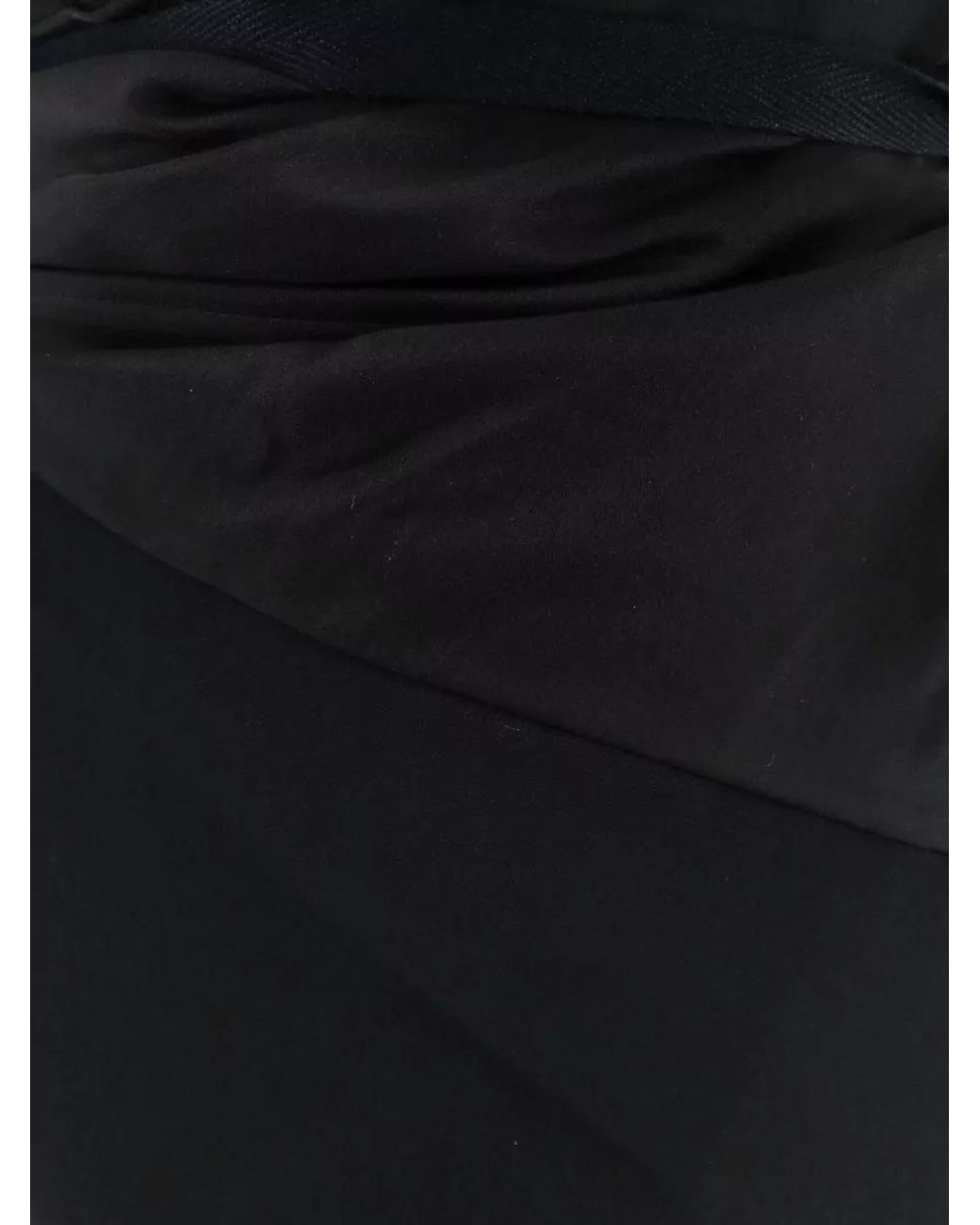 Maison Margiela Black Draped Silk Dress