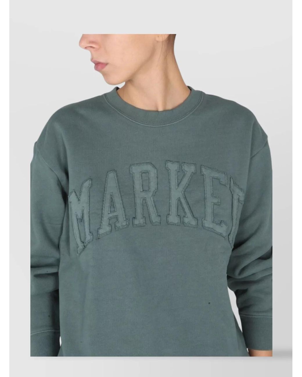 Market Green Ribbed Collar Sweatshirt