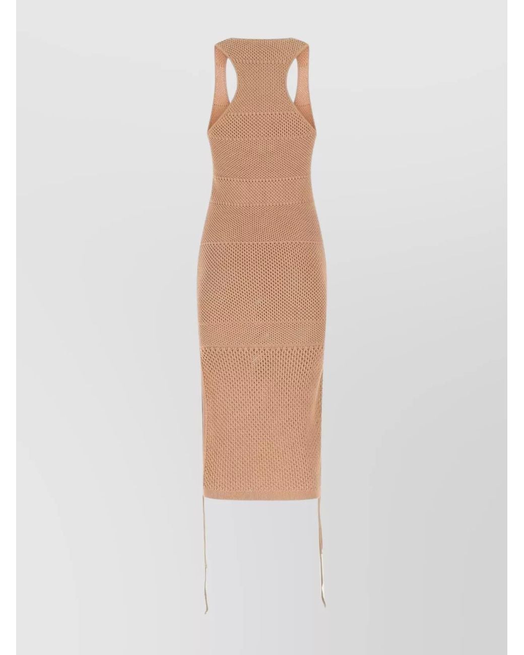 ANDREADAMO White Stretch Mesh Dress