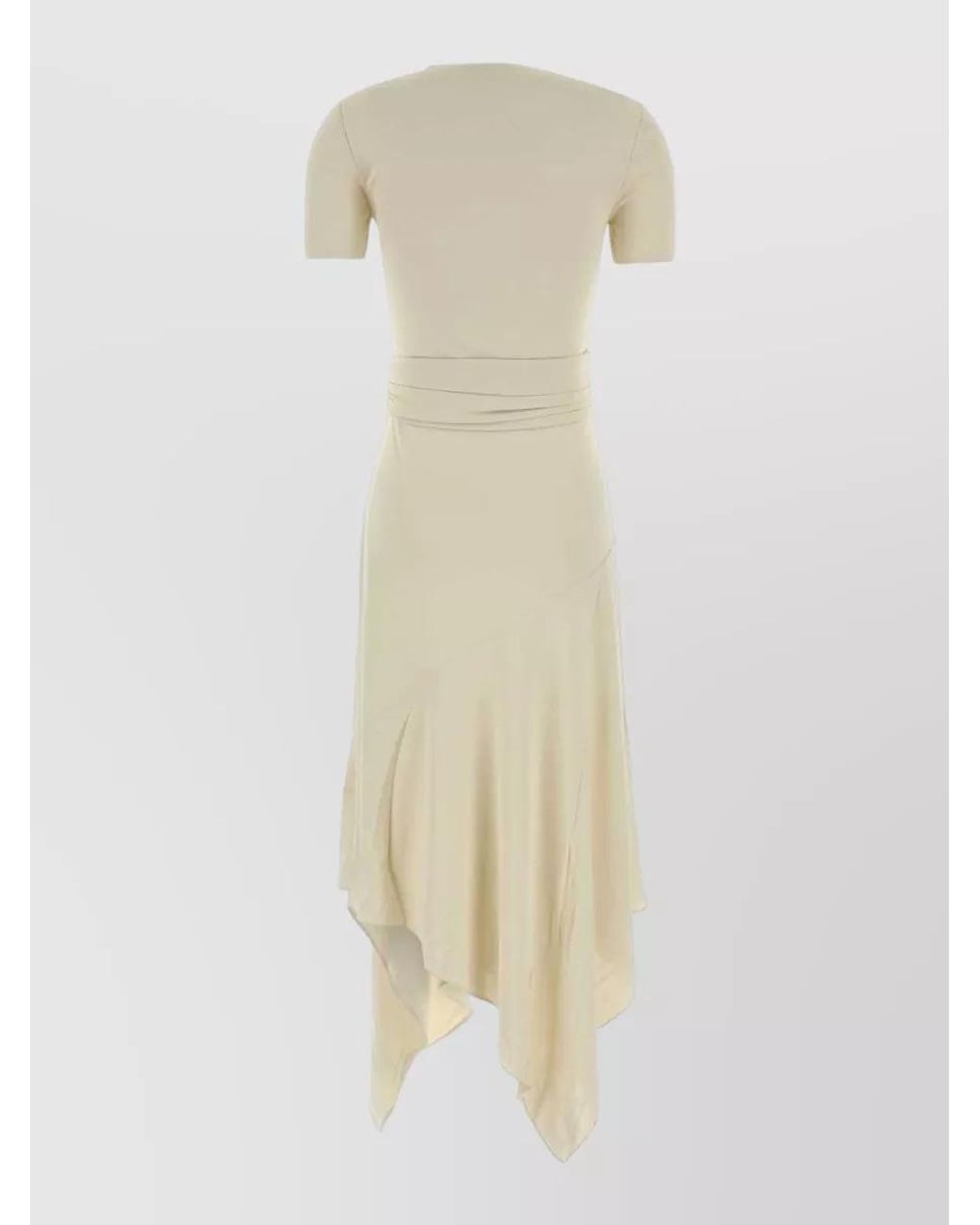 Alaïa Natural Draped Midi Dress