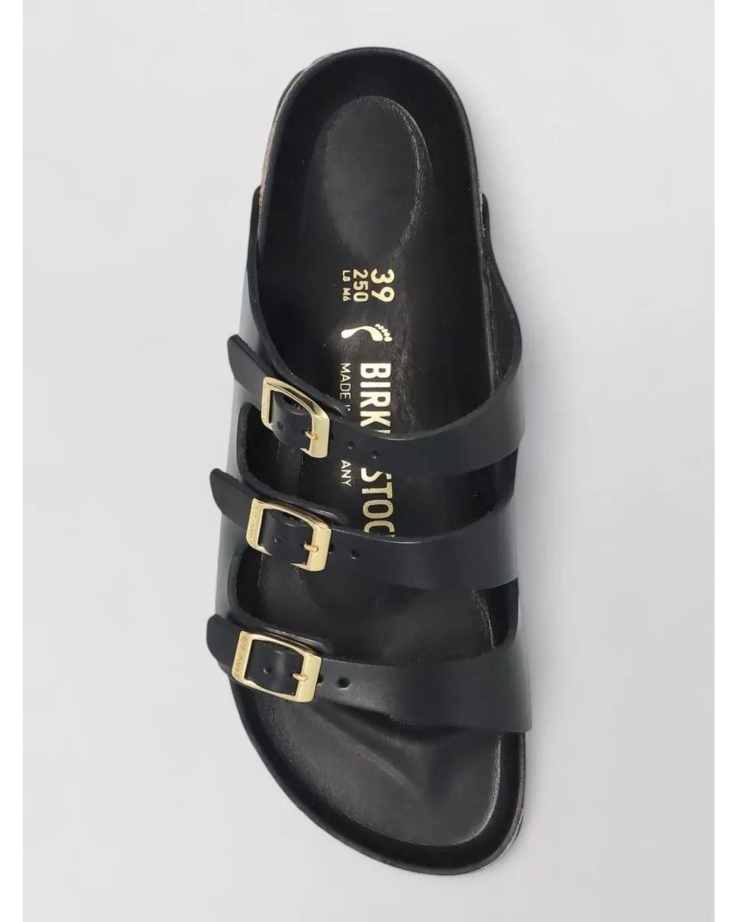 Birkenstock Black Leather Florida Sandals