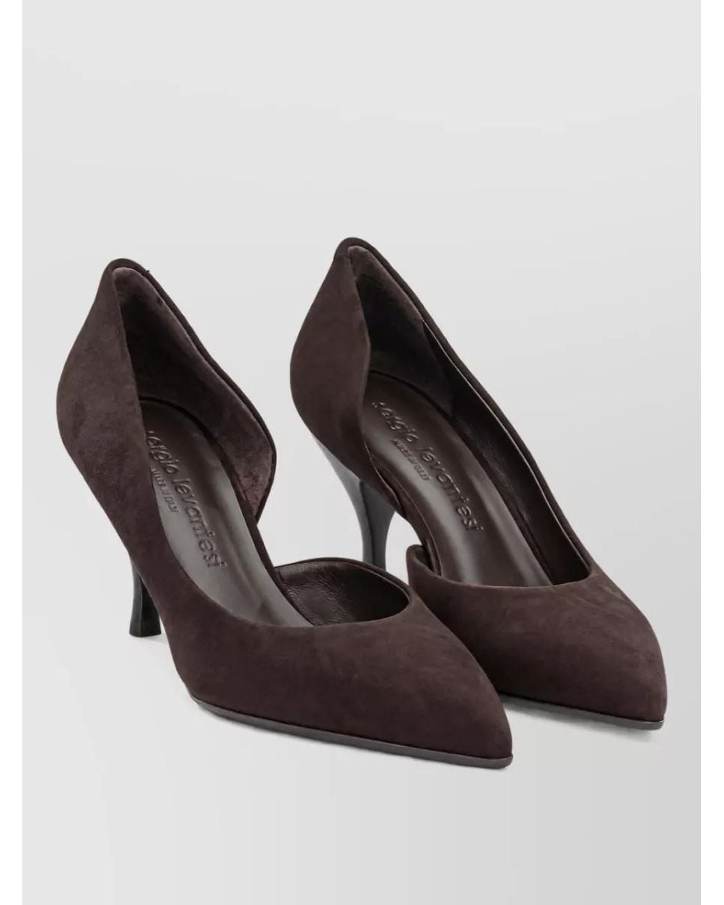 Sergio Levantesi Brown Leather Jada 60Mm Pumps