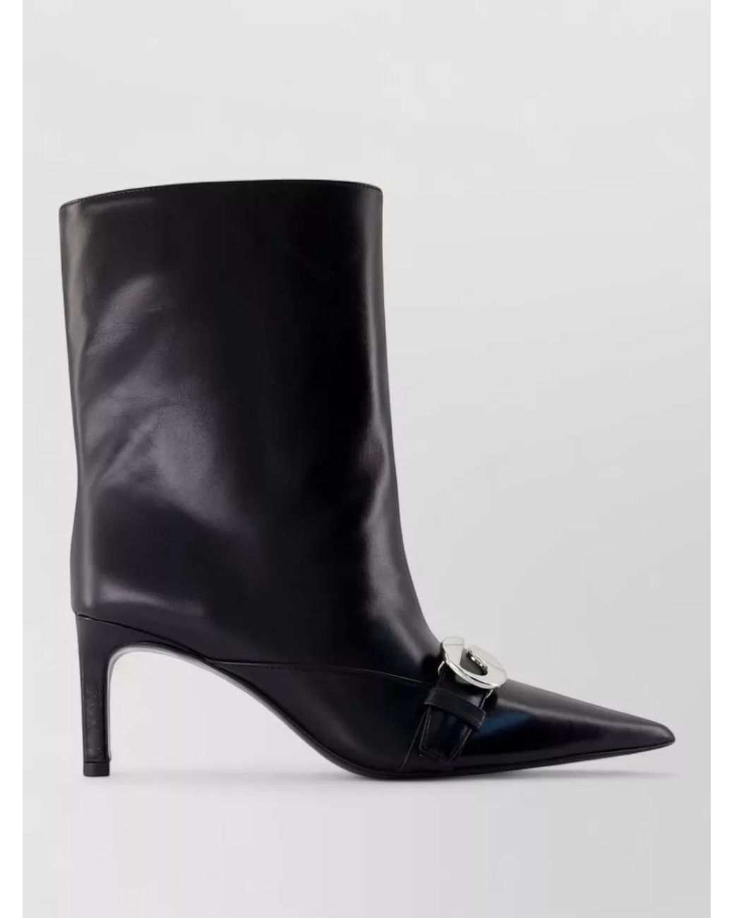 Coperni Black Leather Heeled Belt Boots