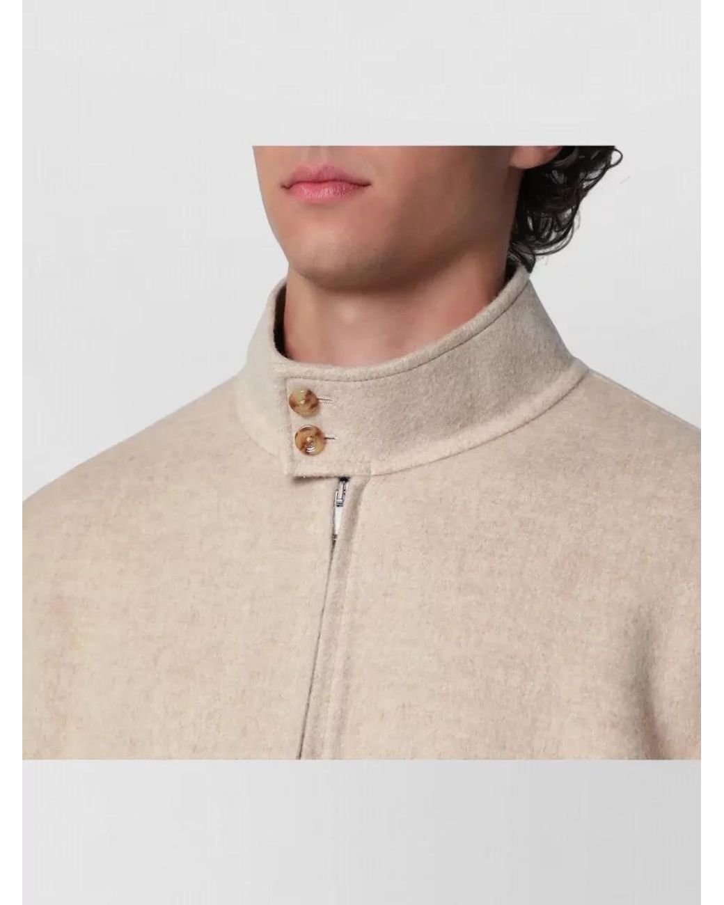 Lardini Natural Wool Cashmere Double-Breasted Jacket for men