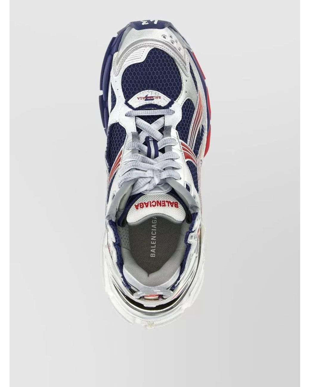 Balenciaga Blue Mesh Runner Low-Top Sneakers for men