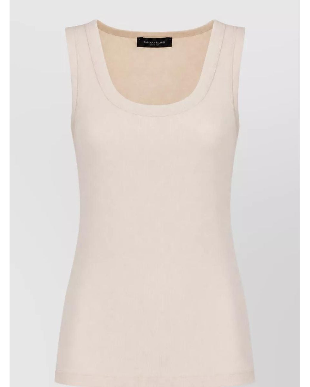 Fabiana Filippi Natural Stretch Cotton Camisole