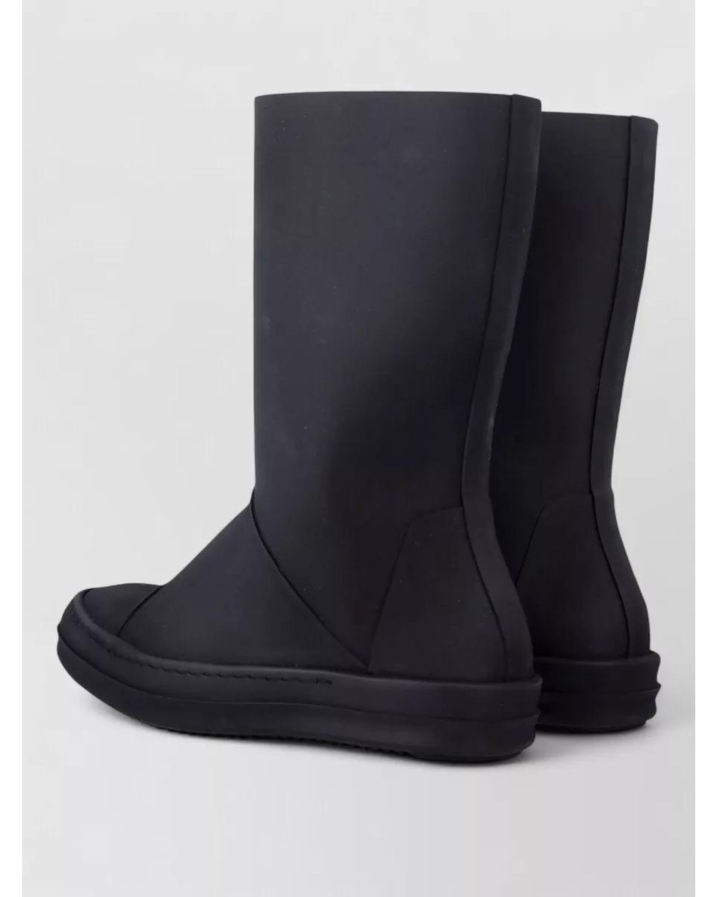 Rick Owens Blue Mid-Calf Rubber Boots