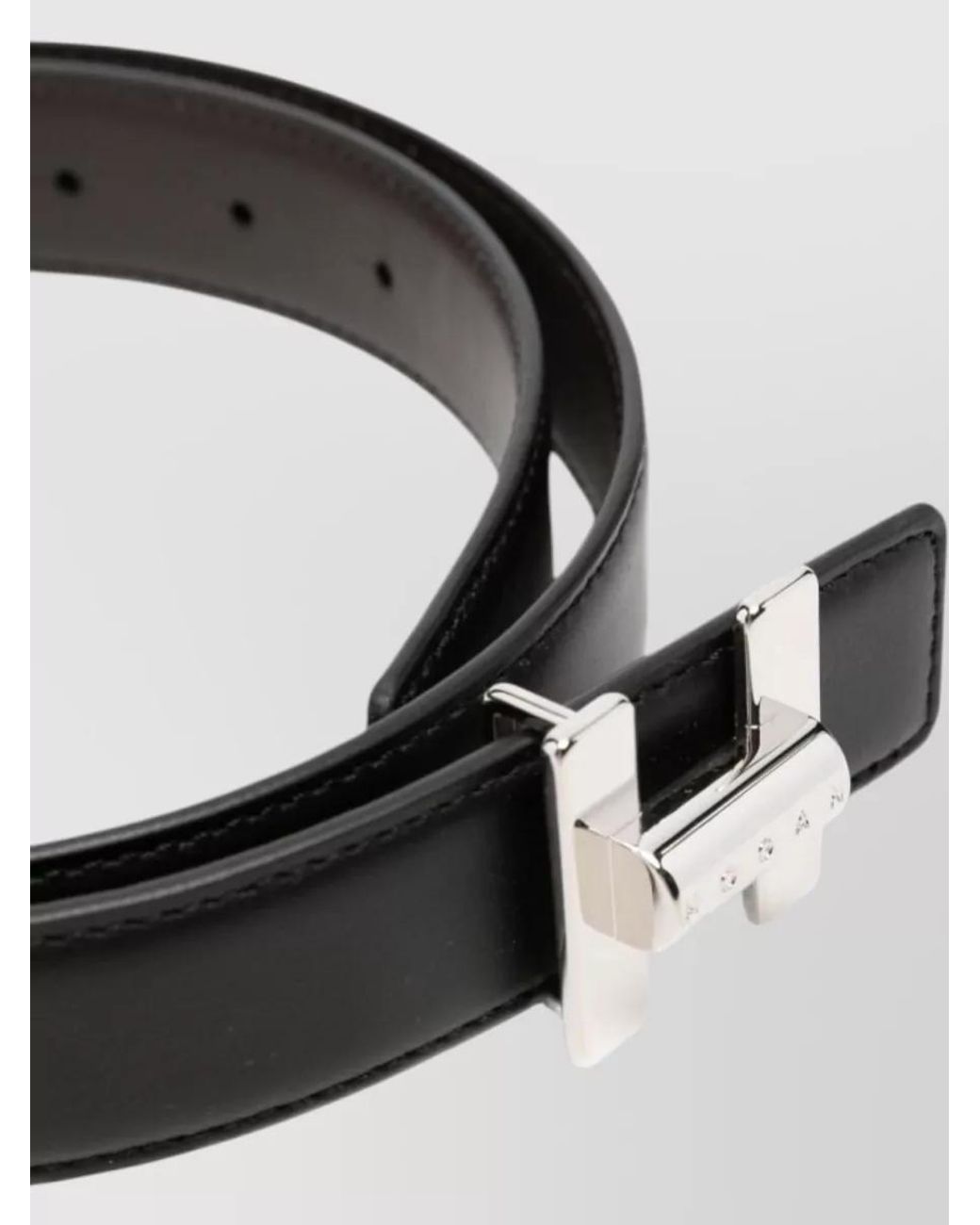 Hogan Black Leather Belt