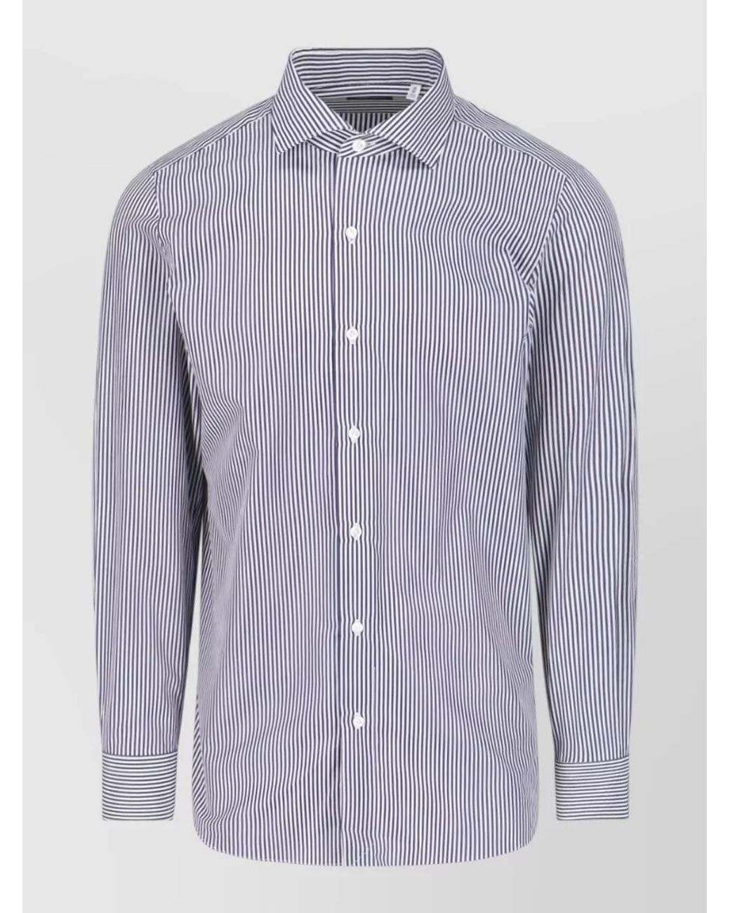 Finamore 1925 Blue Cotton Shirt for men