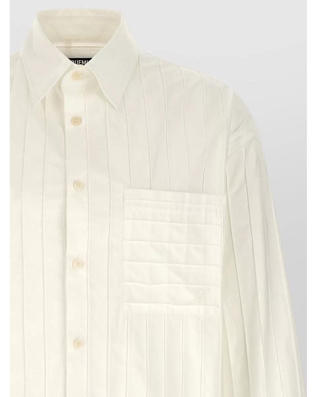 Jacquemus Natural Striped Long-Sleeve Shirt for men