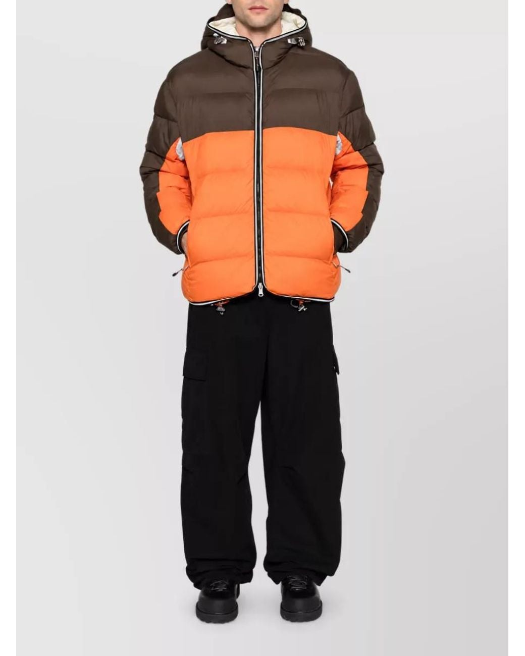 Napapijri Orange Puffer Coat for men