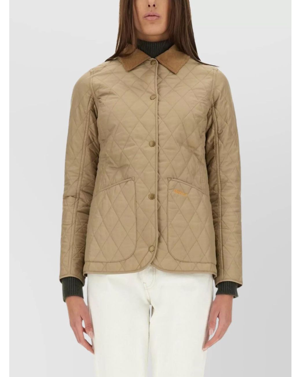 Barbour Natural Annandale Quilted Collared Neck Jacket