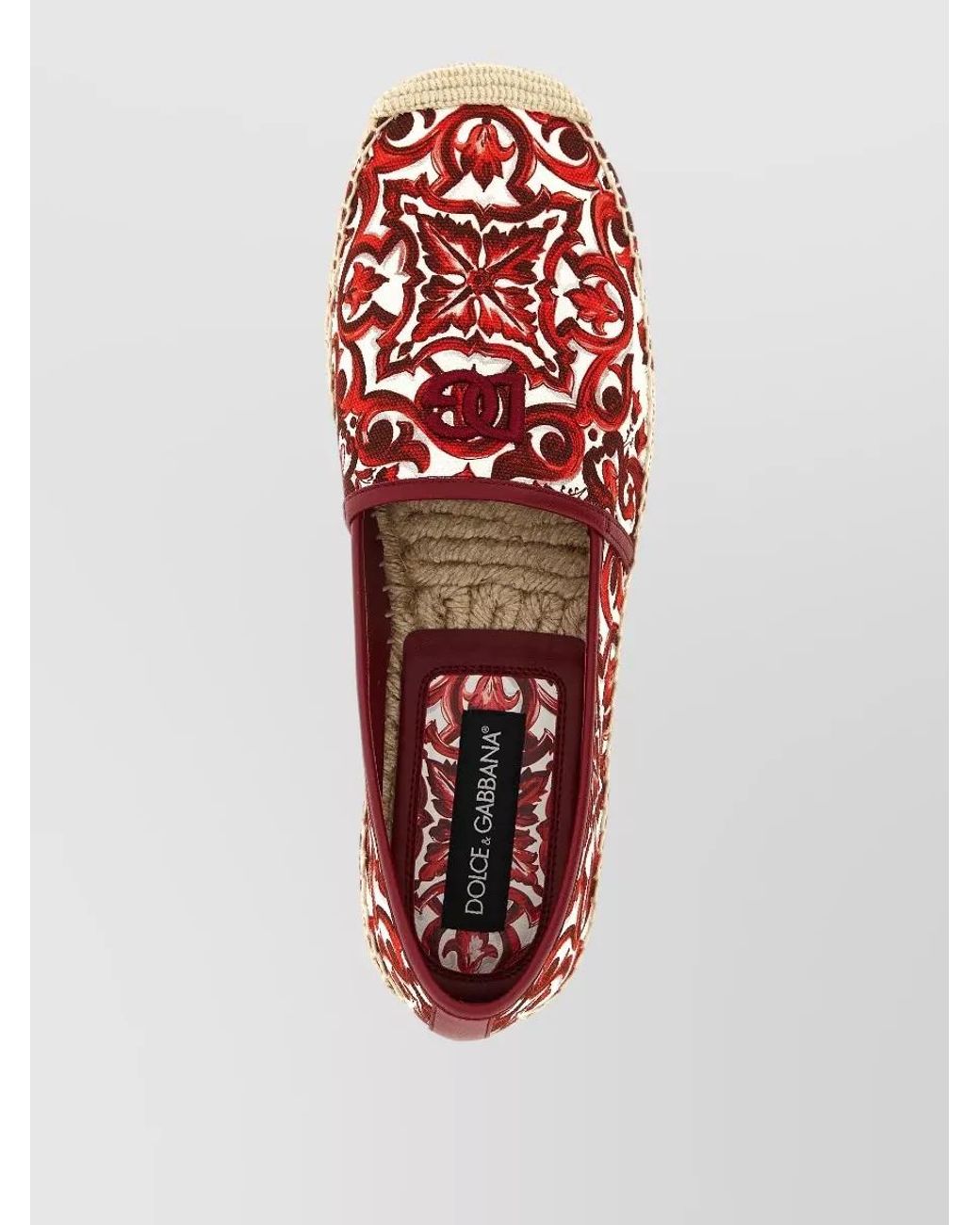 Dolce & Gabbana Boccaccio Espadrilles Round Toe Embroidered Jute for men