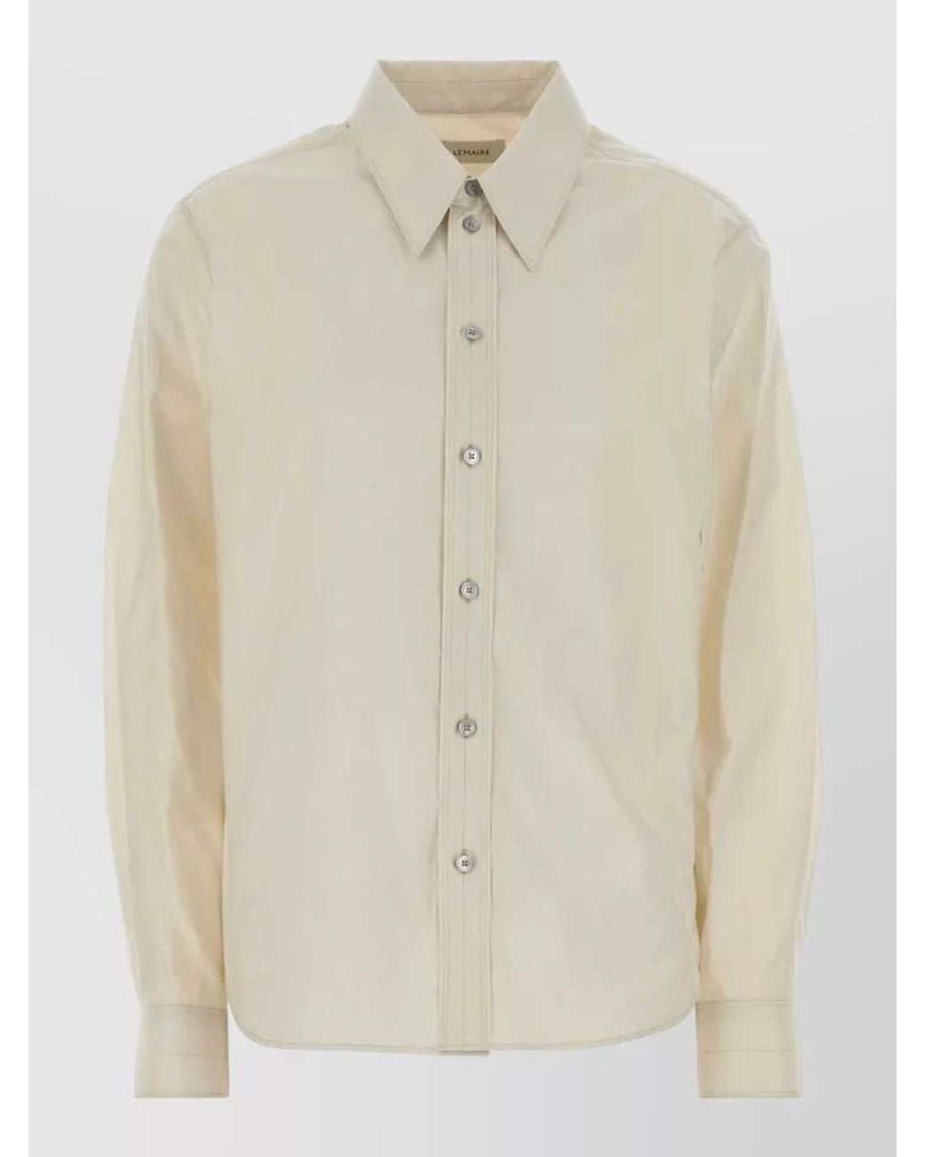 Lemaire Natural Silk Cotton Poplin Shirt for men
