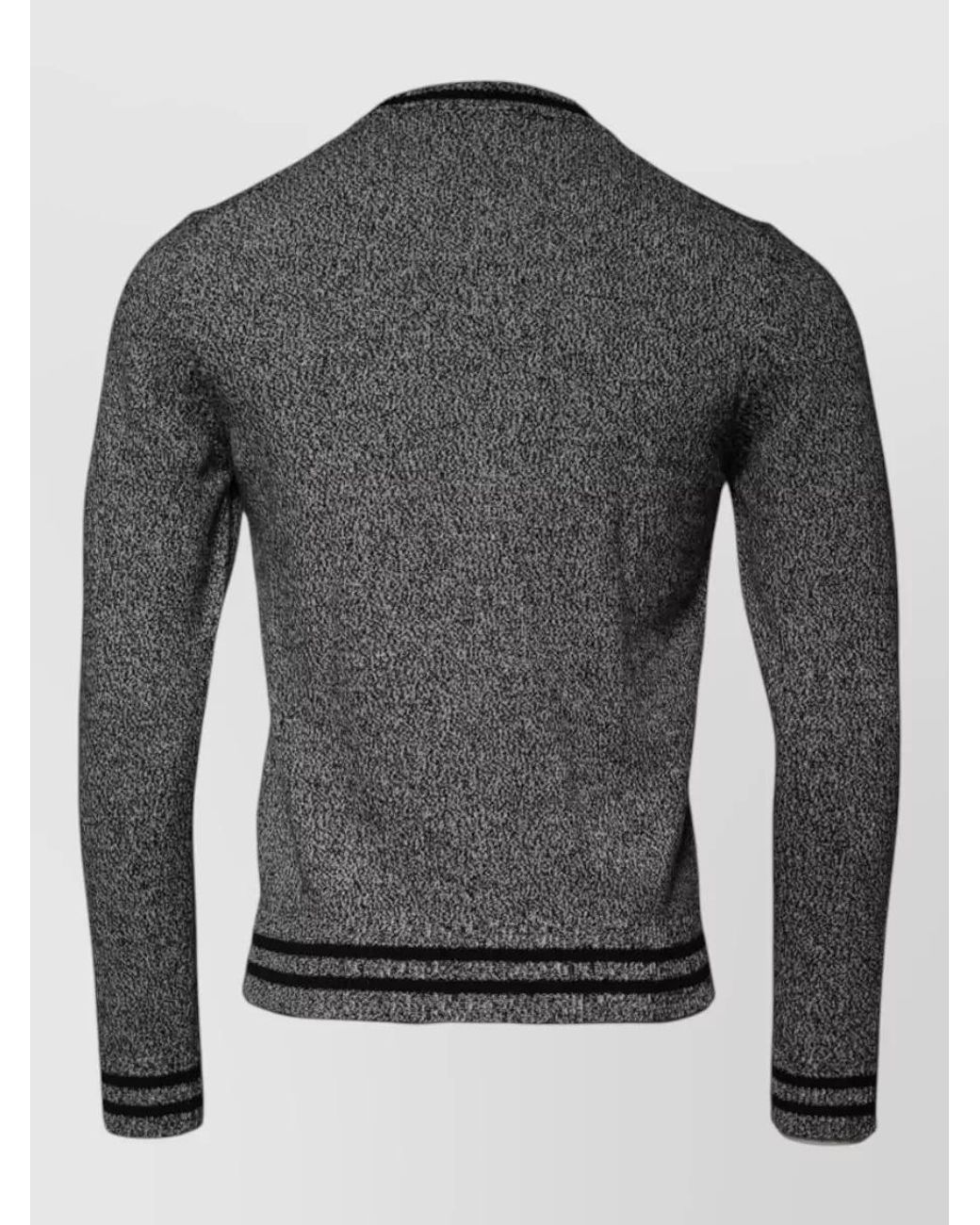 Dolce & Gabbana Black Cashmere Embroidered Sweater for men