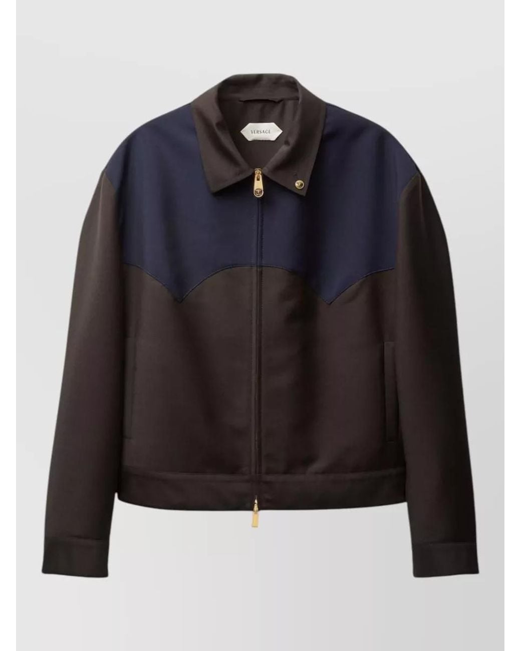 Versace Blue Wool Mohair Jacket for men